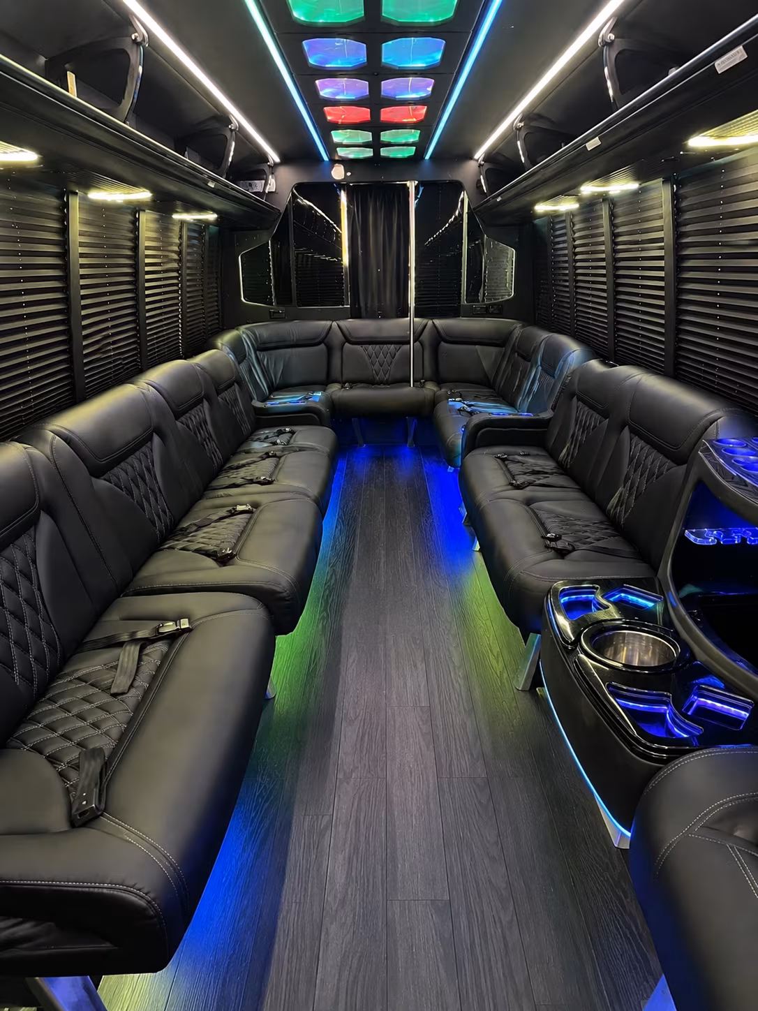 north port 20 passenger party bus interior