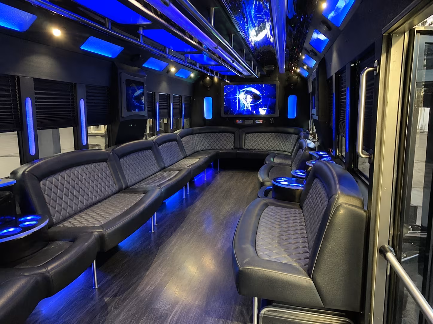 north port 28 passenger party bus interior