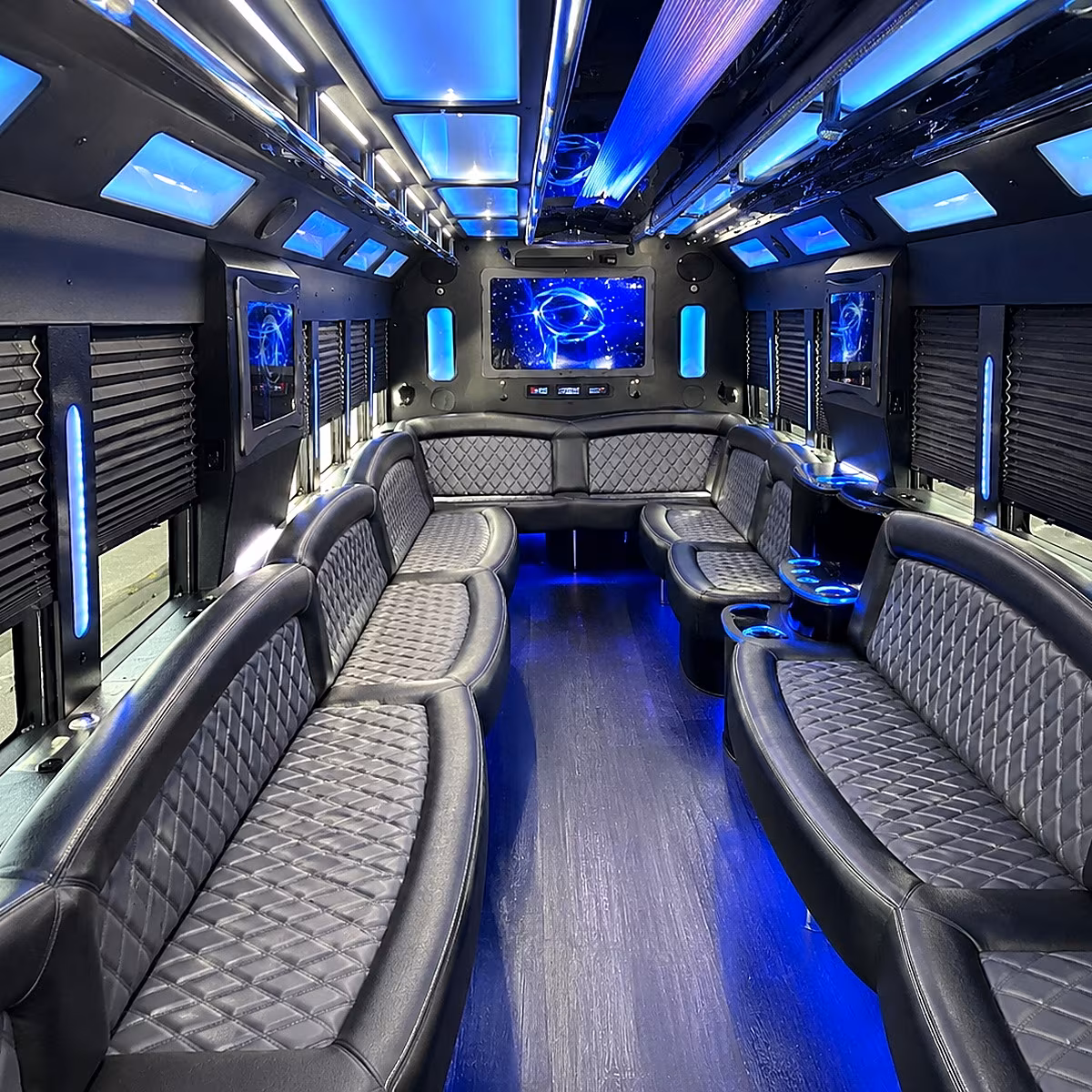 north port 50 passenger party bus interior