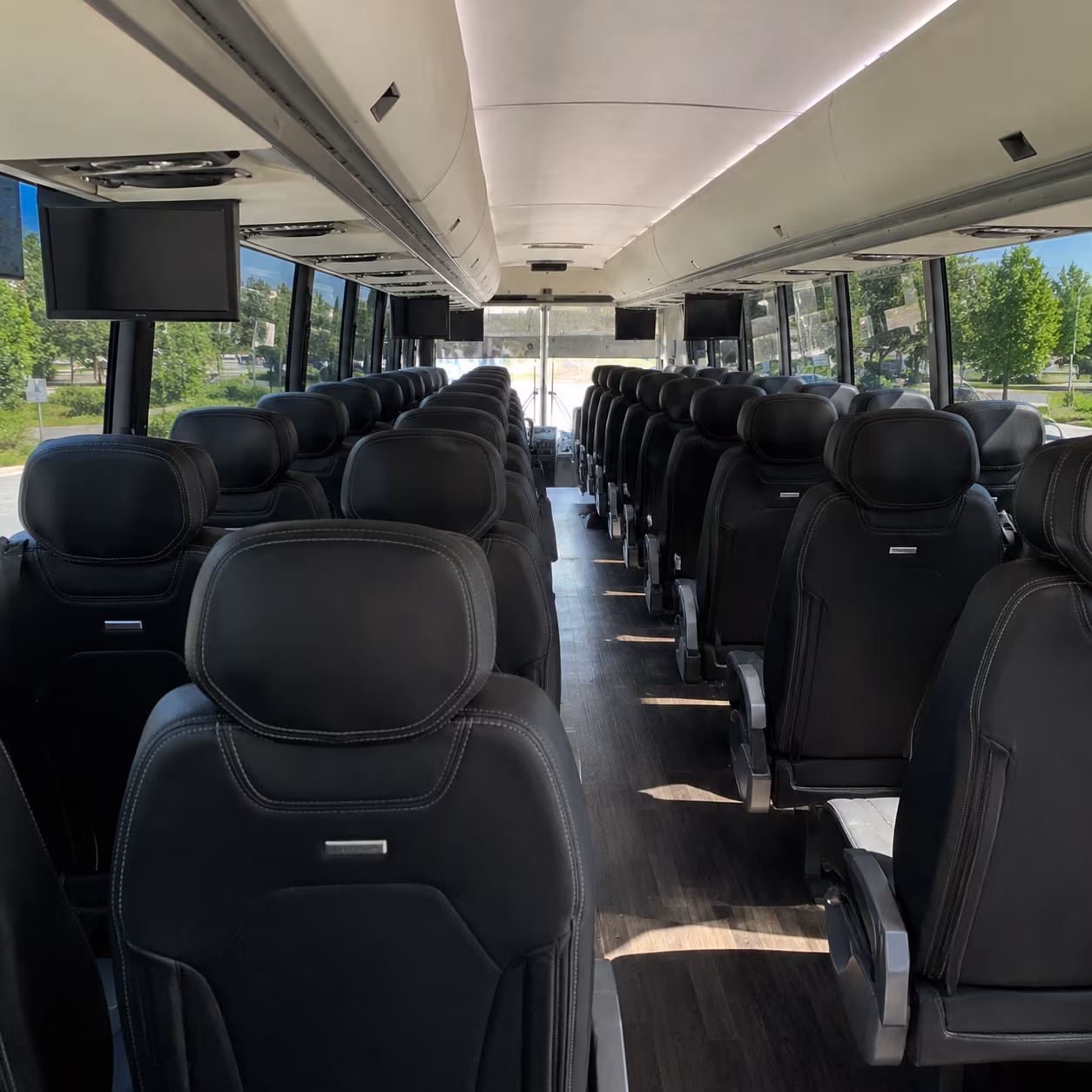 north port 56 passenger charter bus interior