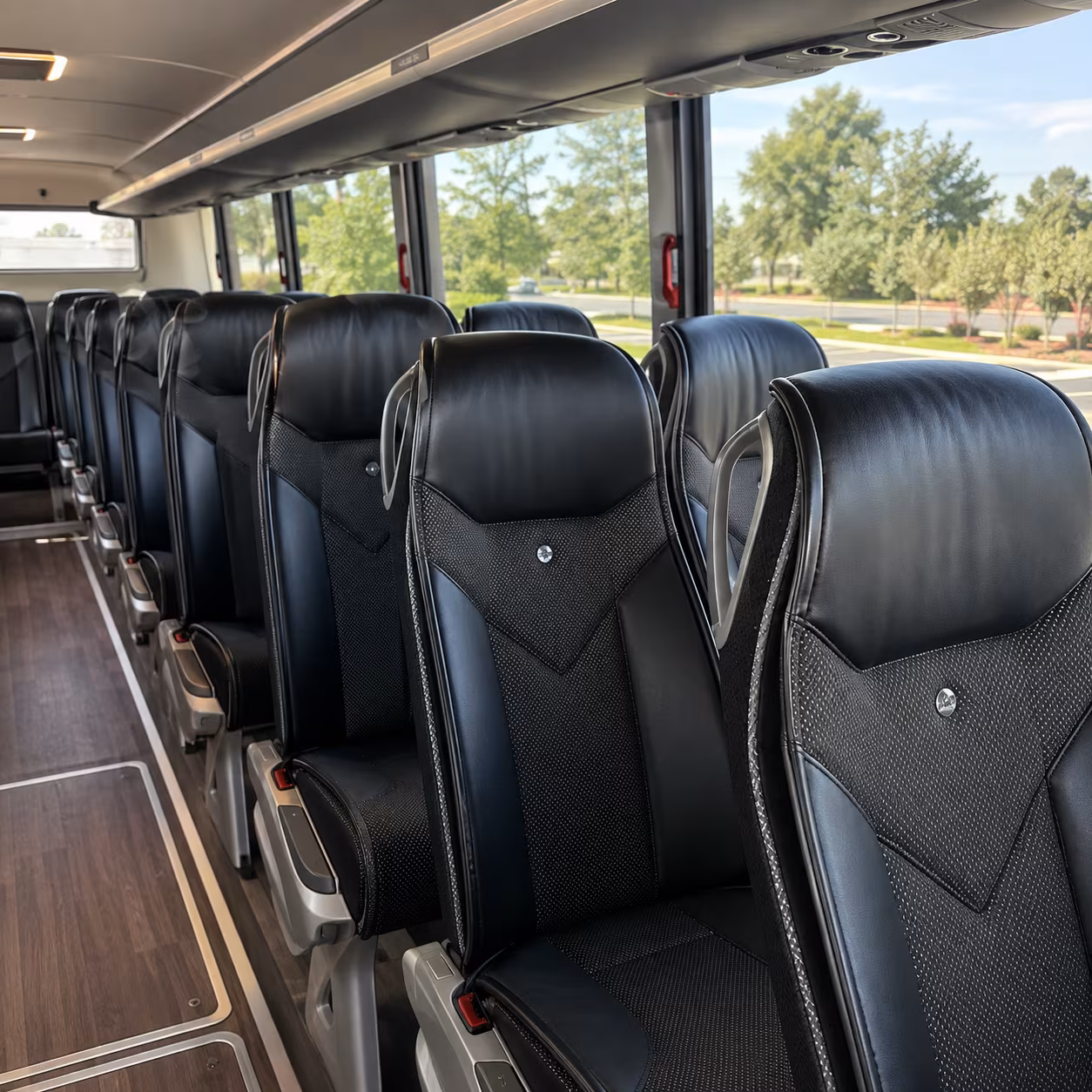 north port charter bus inside